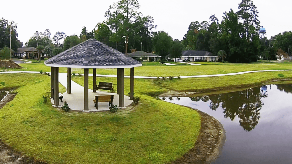 Pavillion on the pond at Penney Retirement Community