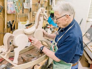 Making hobby horses at Penney Retirement Community