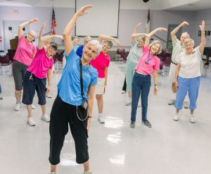 Excersizing at Penney Retirement Community